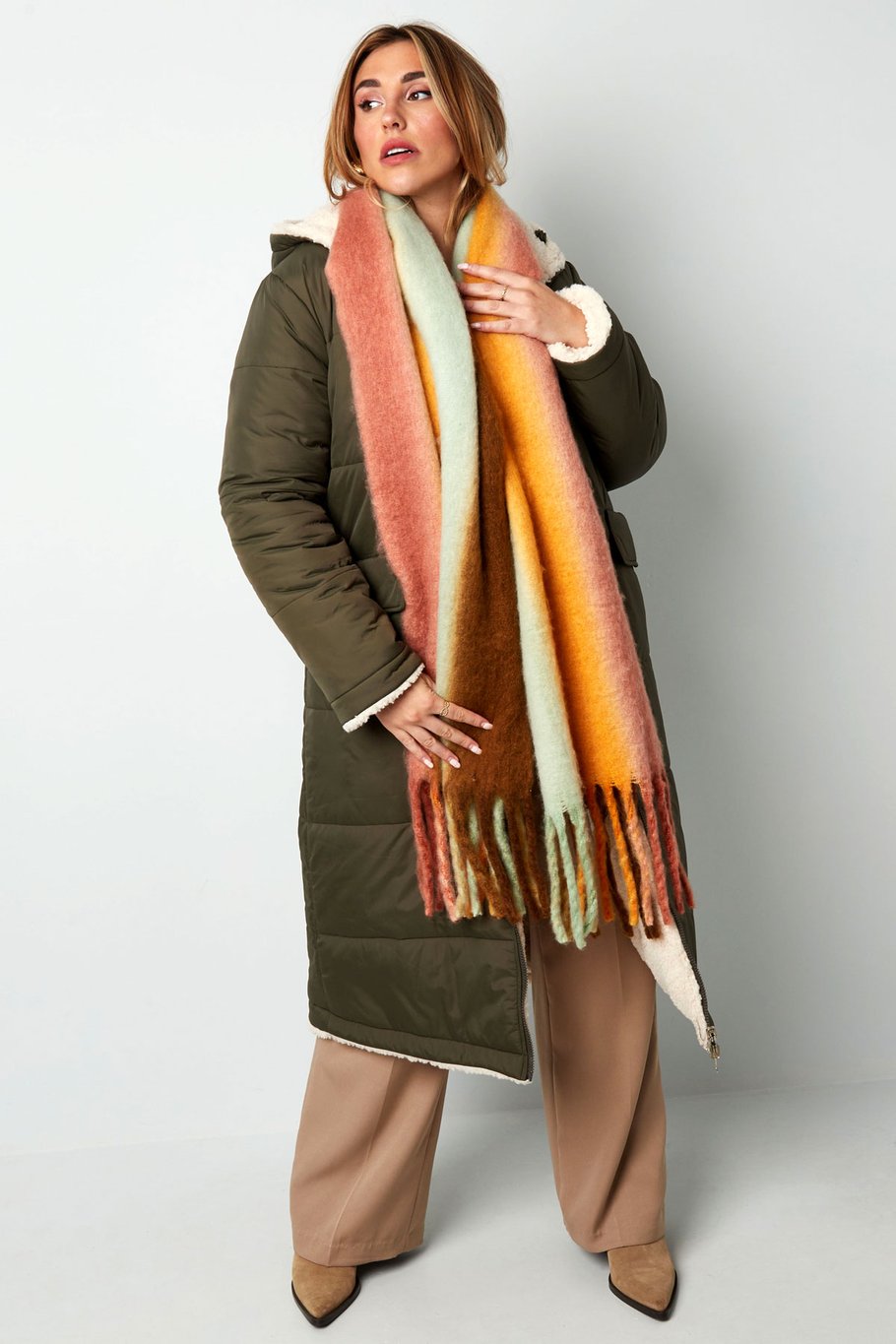 Winter scarf ombre colors gray h5Picture7